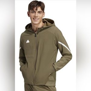 adidas Designed 4 Gameday Full Zip Mens Hoodie XL OLIVE STRATA GREEN SWEATSHIRT